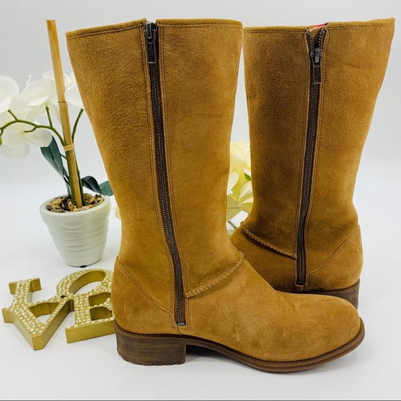 UGG Tall Suede Fur Lined Rider Boot - Picture 2 of 7